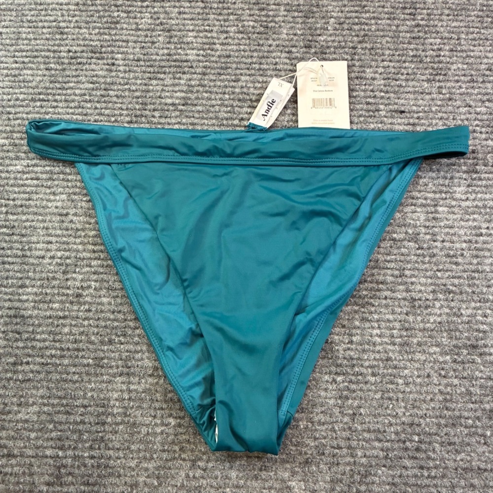 Andie Swim The Caicos Bottom Azur Teal Bikini XL Sexy Sporty Resort Beach AB367
